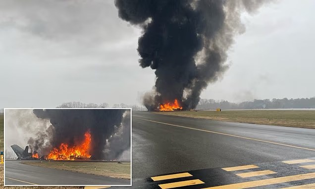 Multiple killed after private jet owned by NASCAR driver crashes near runway sparking massive fireball