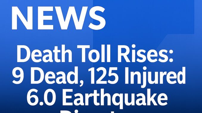 6.0 Magnitude Earthquake Shakes Region