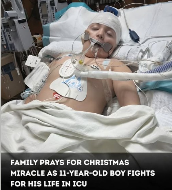 Family prays for Christmas miracle as 11-year-old boy fights for his life in ICU