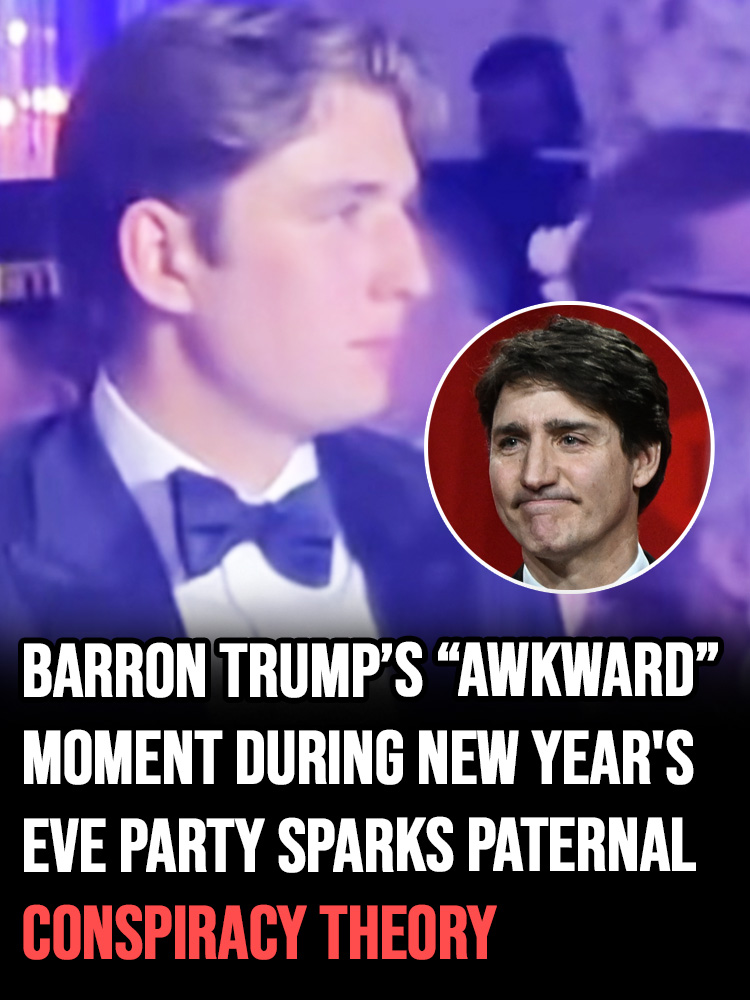 Barron Trump’s “awkward” moment during New Year’s celebration reignites bizarre paternal conspiracy theory