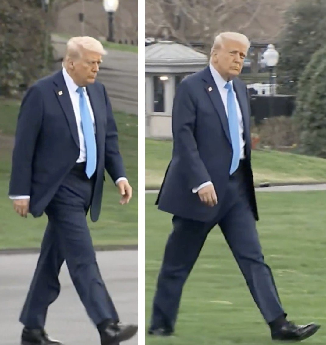 Photo of Trump walking toward Marine One turns heads after people spot detail
