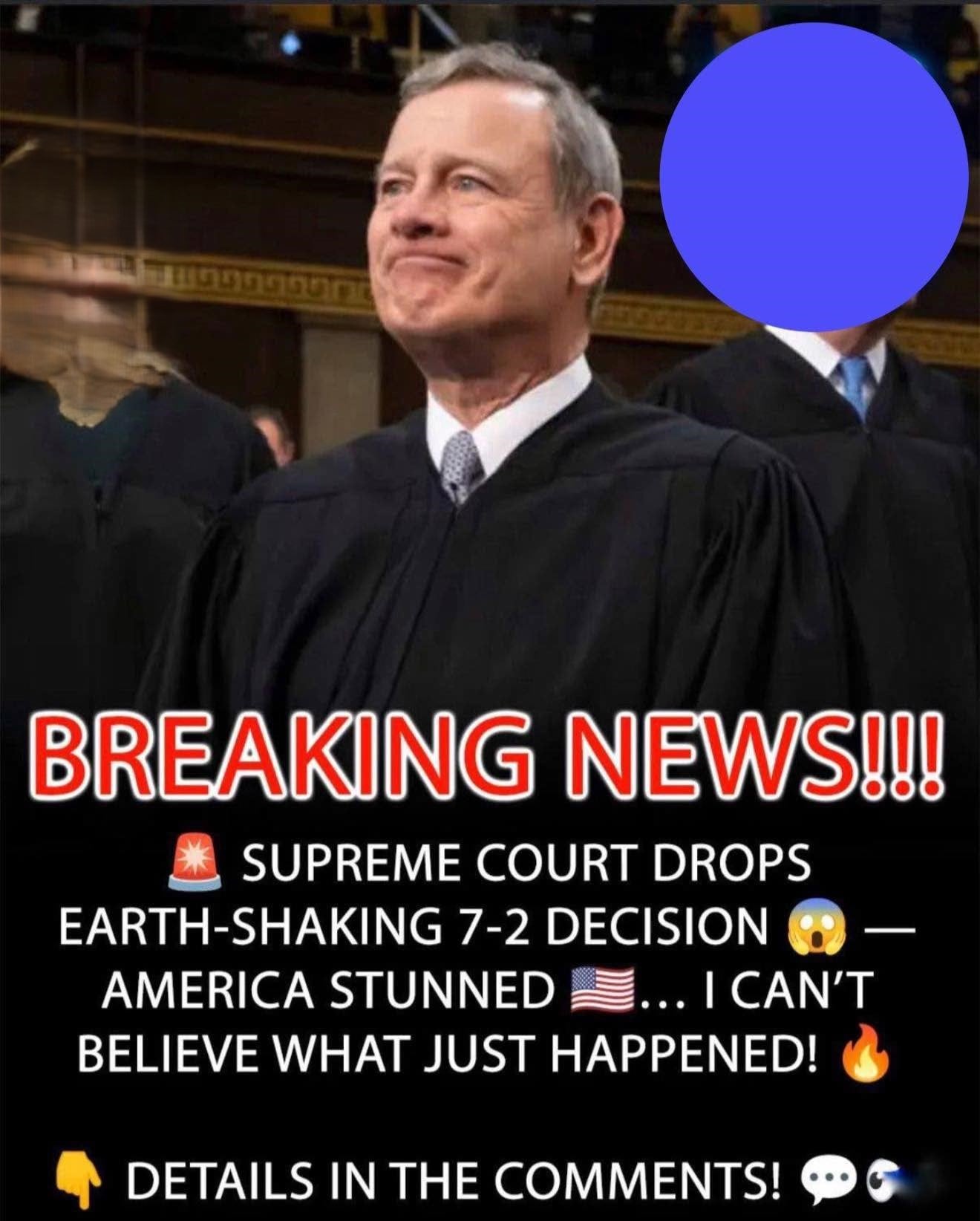 Supreme Court Delivers Earth-Shaking 7-2 Decision… I Can’t Believe It