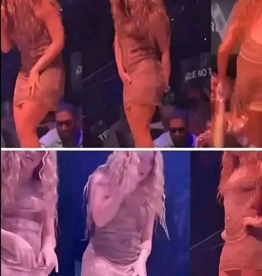 HT2. The moment Shakira leaves the stage after noticing that…